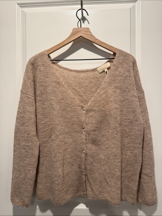 Sezane Sweaters - Sezane Barry Cardigan Light Beige - Size XL